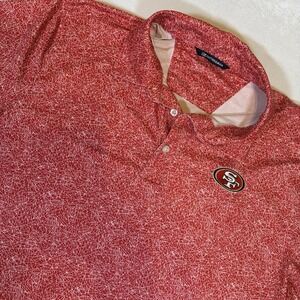 San Francisco 49ers Cutter & Buck Polo Shirt Mens Large Red NFL Football